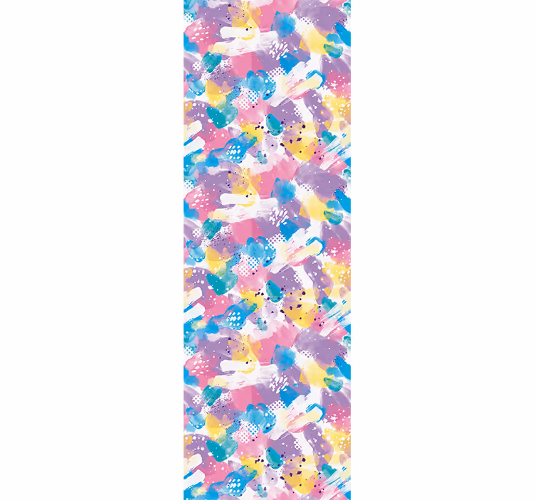 Children room roller blind in pastel color overflow - TenStickers