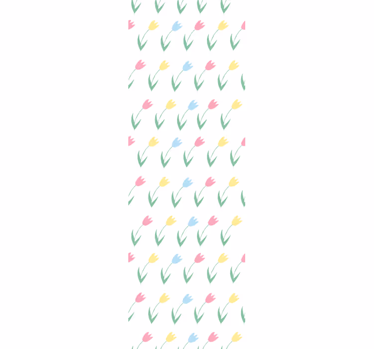 Children room roller blind colourful tulip pattern - TenStickers