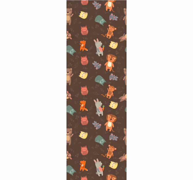 Children room roller blind cute wild animals & owls - TenStickers