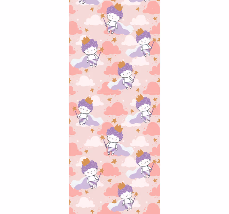 Children room roller blind little prince with crown - TenStickers