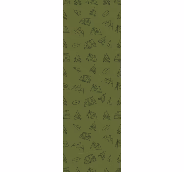 Children room roller blind camp in green mountains - TenStickers