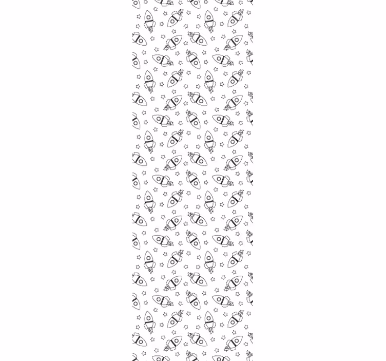 Children room roller blind with rocket and star design - TenStickers