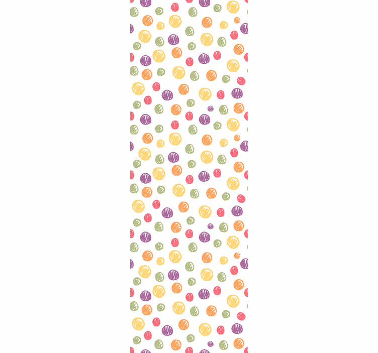 Children room roller blind with colorful polka dots - TenStickers