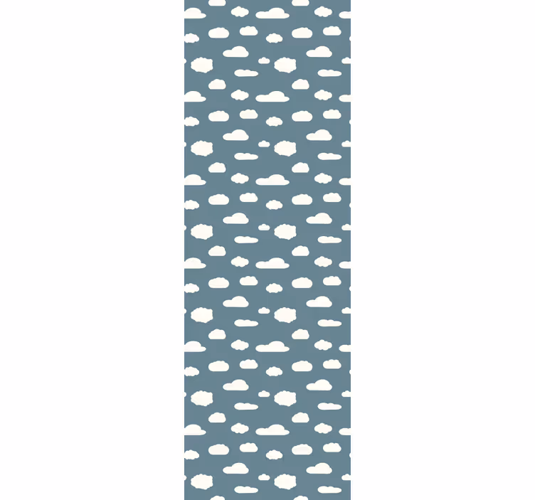 Children room roller blind with white pattern on blue - TenStickers