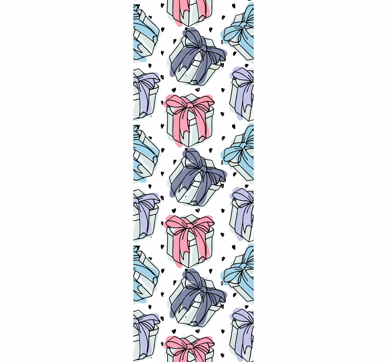 Children room roller blind with cute heart gift boxes - TenStickers