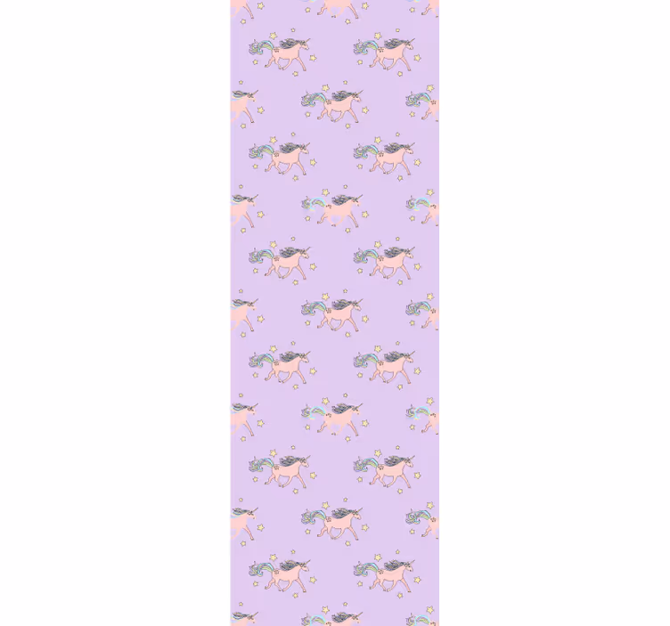 Children room roller blind with pink unicorn pattern - TenStickers