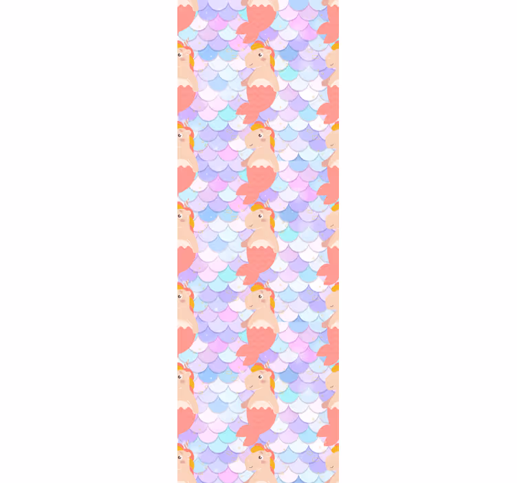 Children room roller blind with unicorn mermaids design - TenStickers