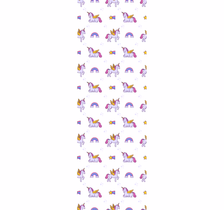 Children room roller blind pink pastel unicorns - TenStickers