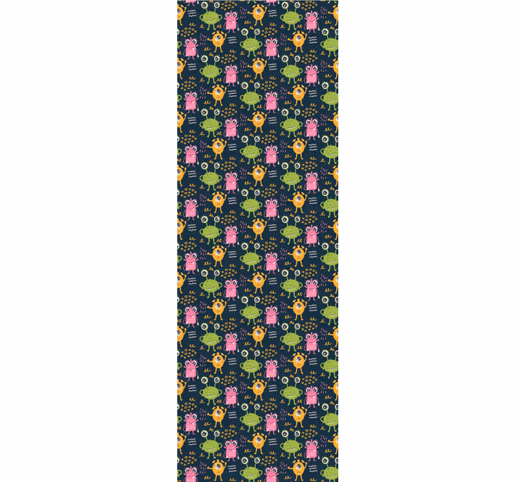 Children room roller blind with funny colorful aliens - TenStickers