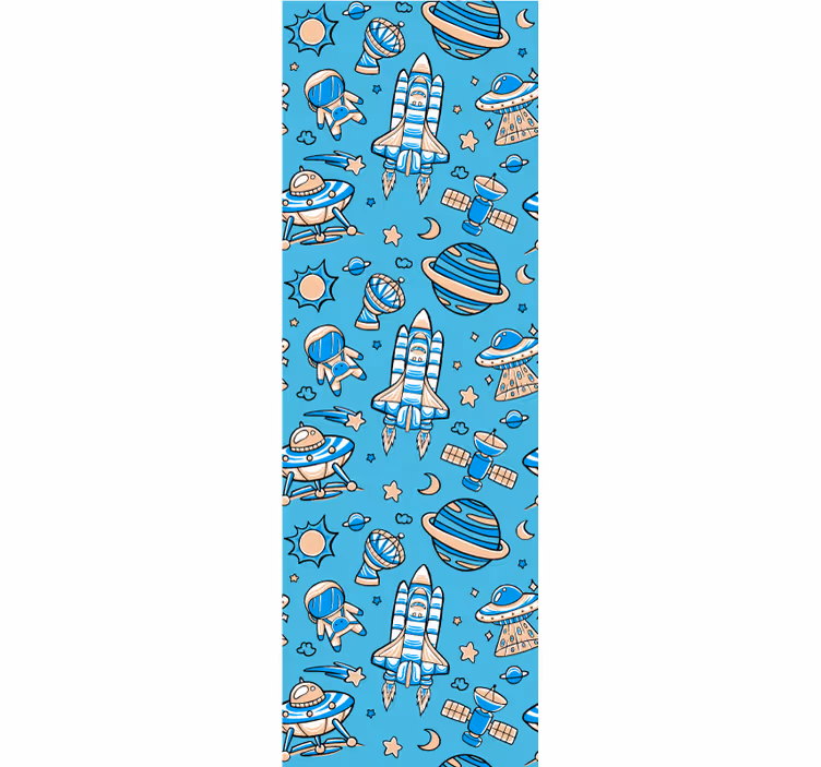 Children room roller blind spaceship launching skyward - TenStickers