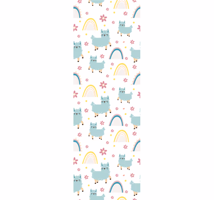 Children room roller blind with funny sheep unicorns pattern - TenStickers