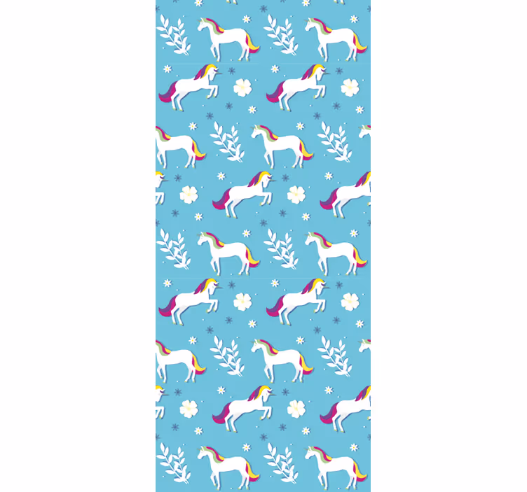 Children room roller blind unicorn pattern poses - TenStickers
