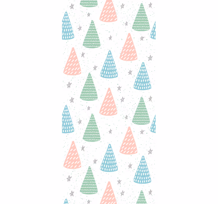 Children room roller blind with gray stars and trunks - TenStickers