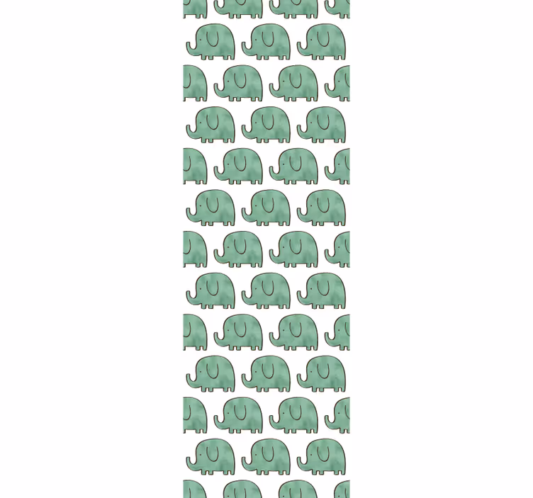 Children room roller blind with cute elephant pattern - TenStickers