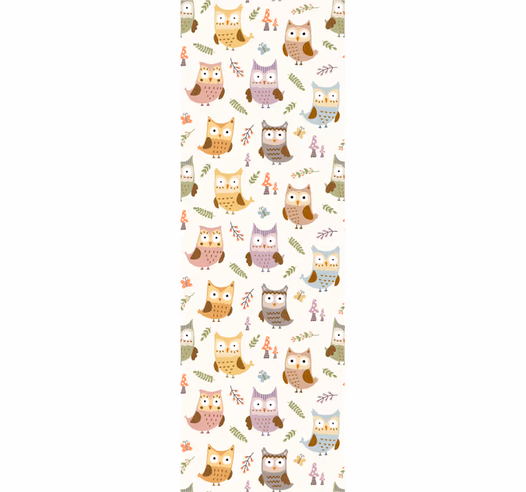 Children room roller blind with cute profession owls - TenStickers