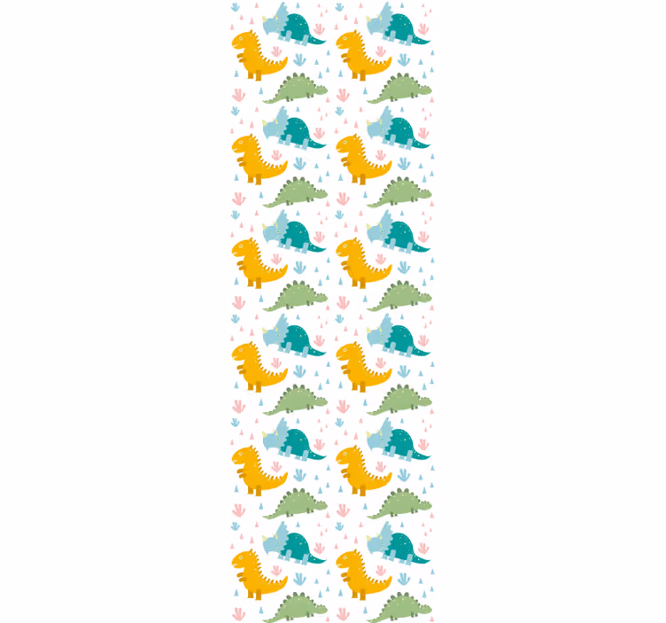 Children room roller blind with cute dinosaur design - TenStickers