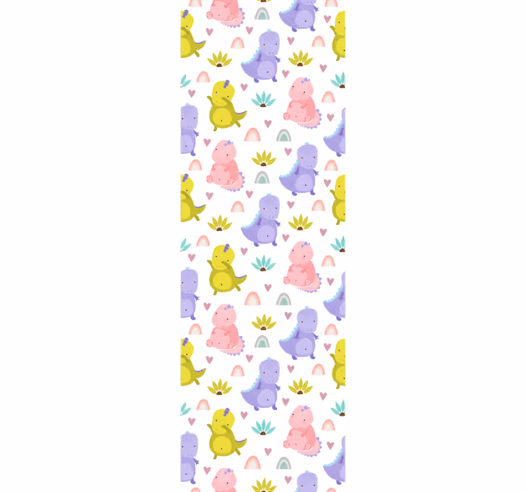 Children room roller blind colorful dinosaurs pattern - TenStickers