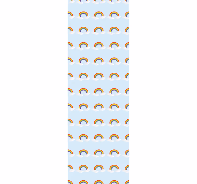 Children room roller blind with colorful rainbow clouds - TenStickers