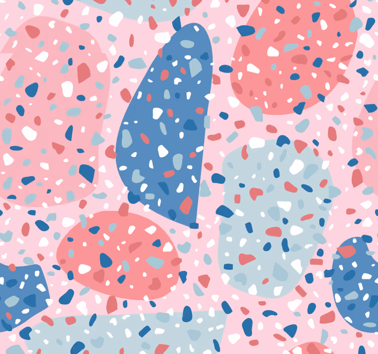 Children room roller blind pink terrazzo - TenStickers