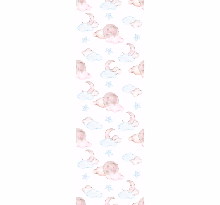 Children room roller blind watercolor baby moon - TenStickers