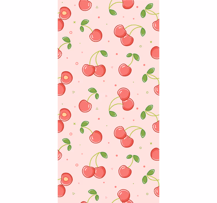 Children room roller blind pink cherries - TenStickers