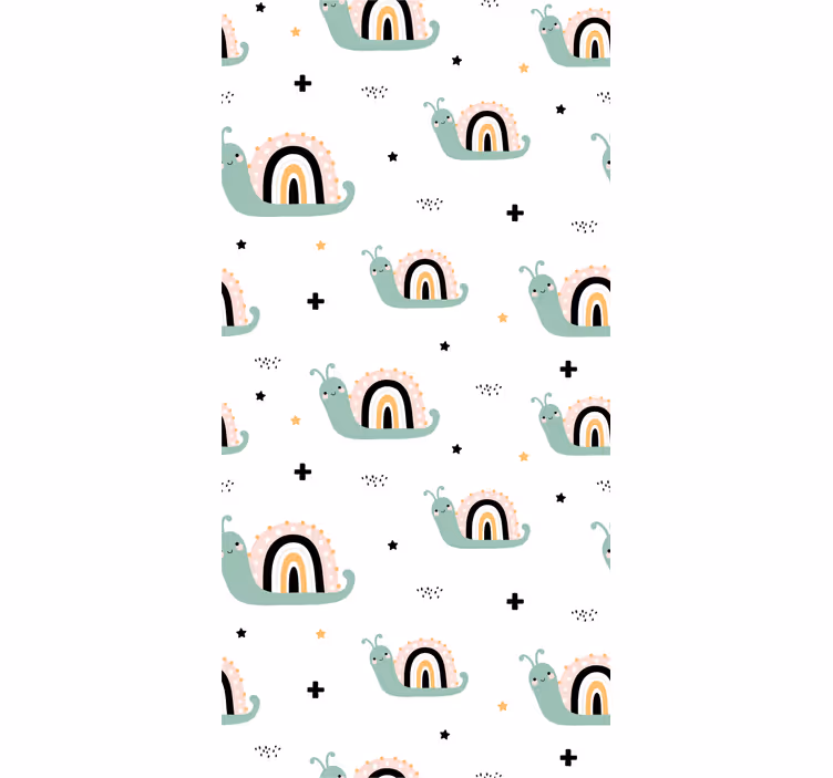 Children room roller blind cute snail rainbow shells - TenStickers