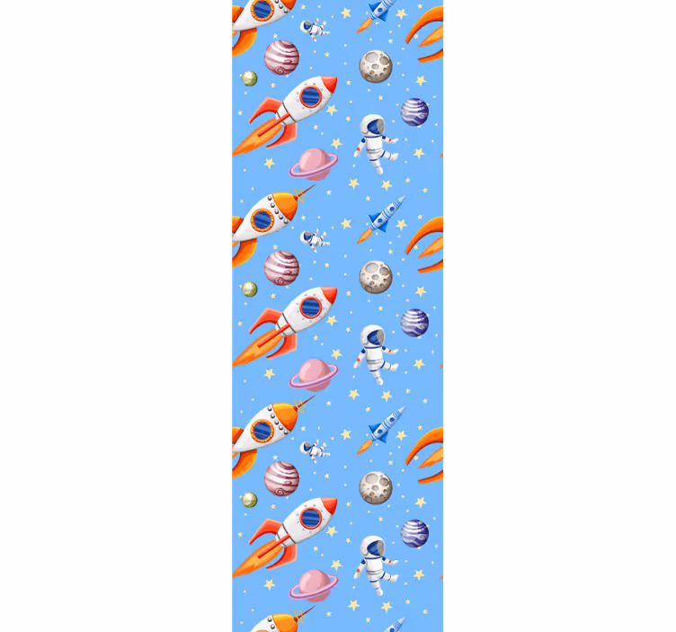 Children room roller blind watercolor baby space design - TenStickers