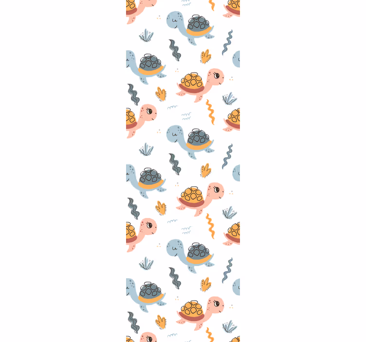 Cute turtle group children room roller blind - TenStickers