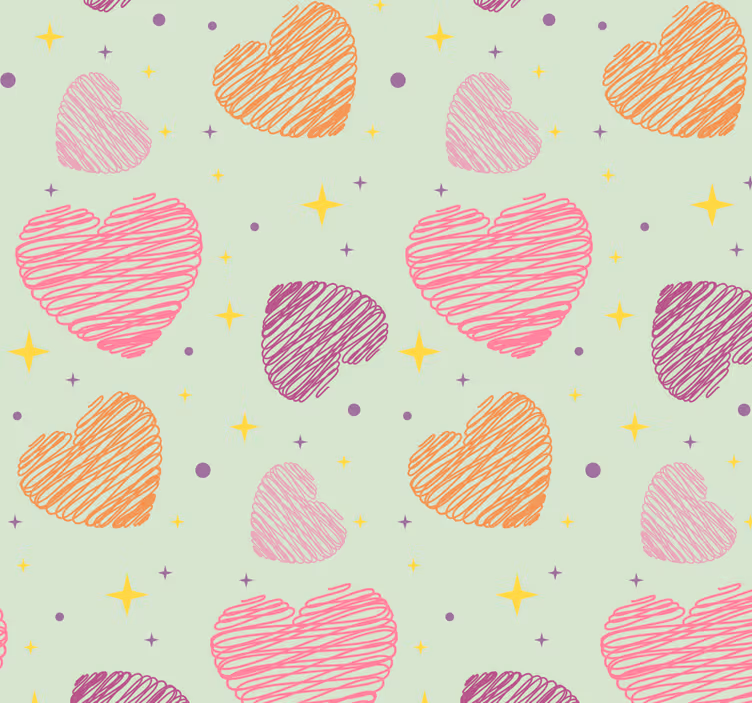 Children room roller blind with pink hearts - TenStickers