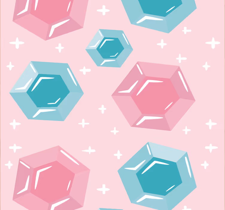 Children room roller blind in geometric jewel tones - TenStickers