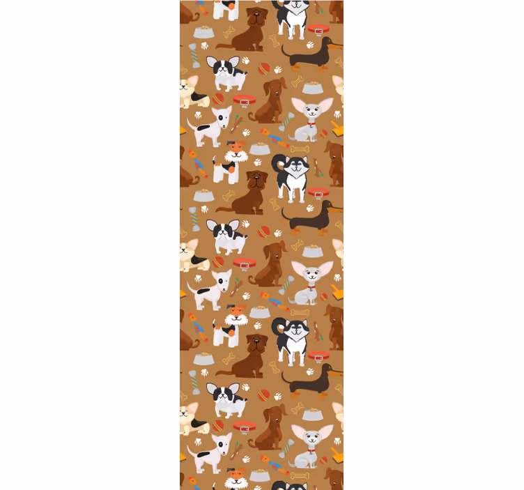 Children room roller blind with various cute dog designs - TenStickers