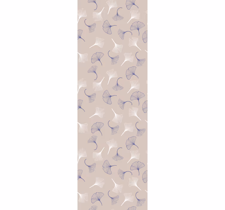 Office roller blind ginkgo leaves cream - TenStickers