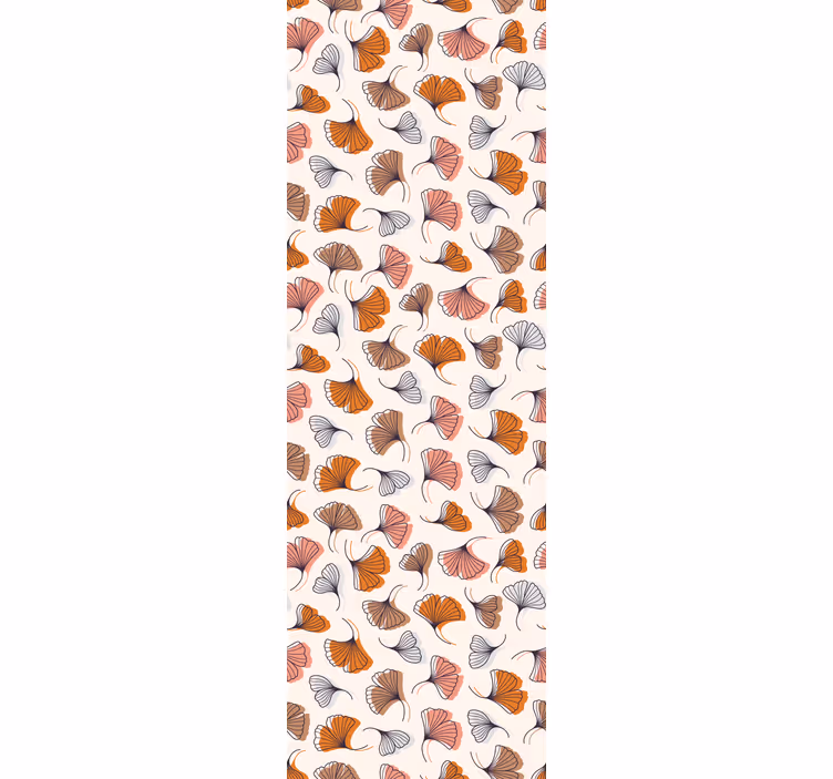 Office roller blind ginkgo leaves hand drawn - TenStickers