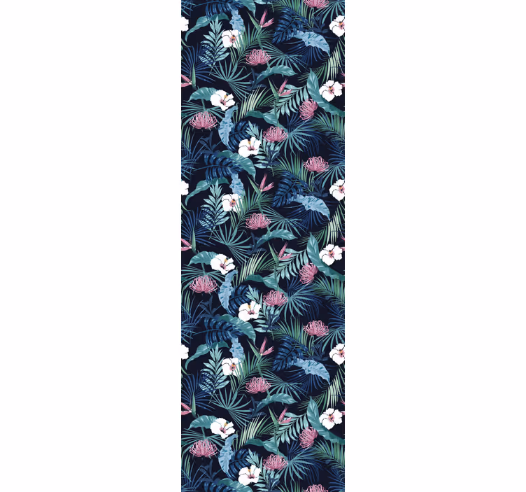 Office roller blind with exotic leaf plants design - TenStickers
