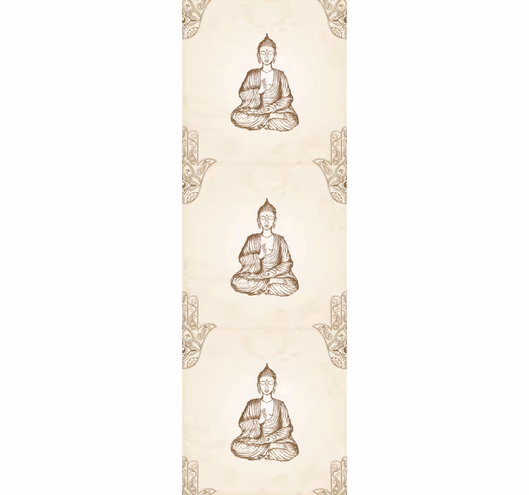 Office roller blind with buddha hamsa hand design - TenStickers