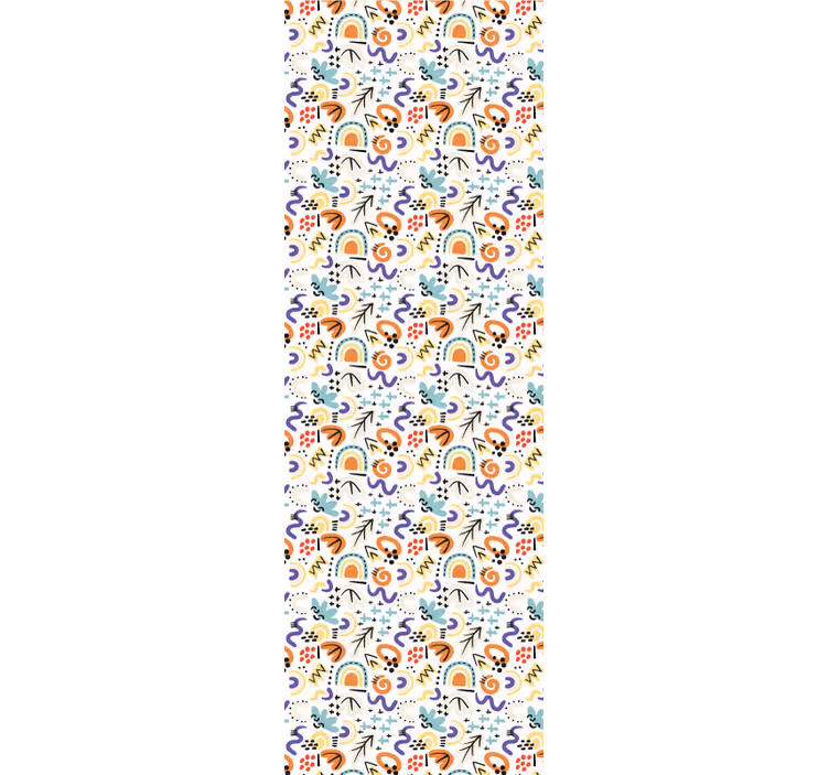 Office roller blind in organic flat abstract pattern - TenStickers