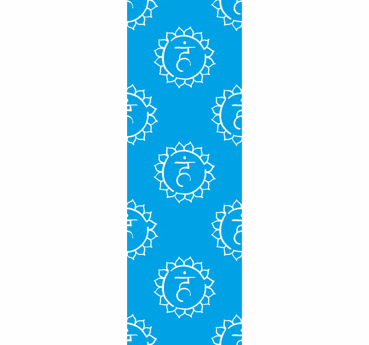 Office roller blind throat chakra design - TenStickers