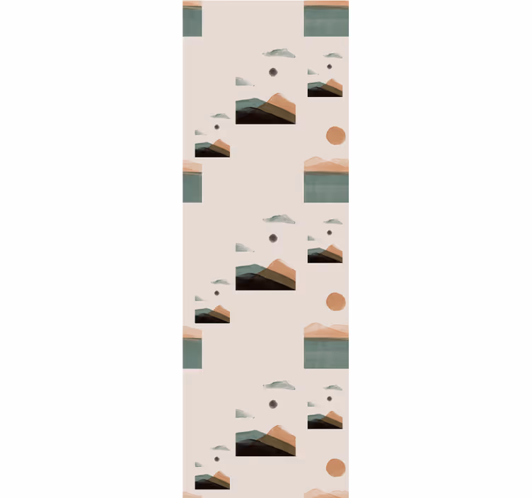 Office roller blind abstract mountains design - TenStickers