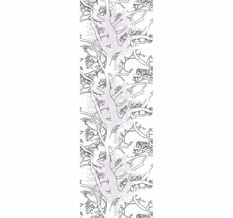 Office roller blind with dark tree branches - TenStickers