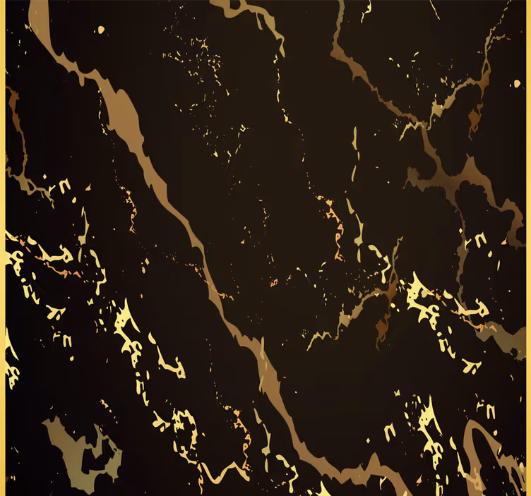Office roller blind marble texture black gold - TenStickers