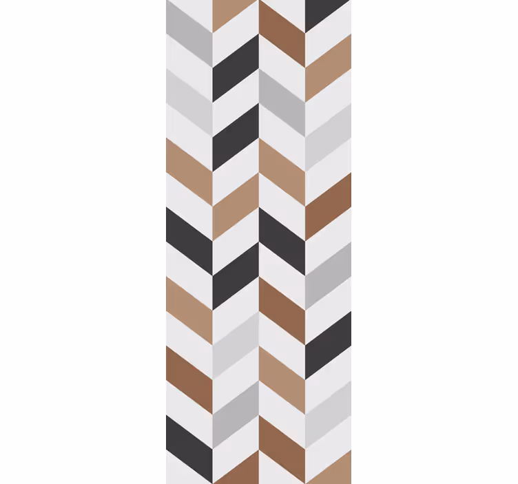 Teenage bedroom roller blind with abstract chevron design - TenStickers