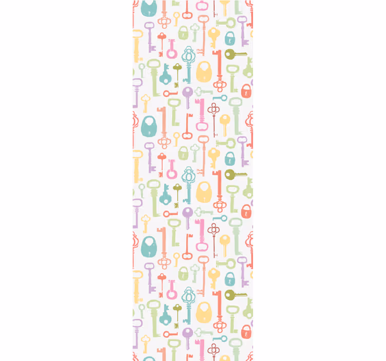 Teenage bedroom roller blind with key pattern motif - TenStickers