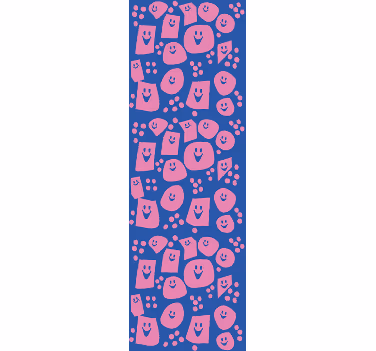 Teenage bedroom roller blind with geometric smileys - TenStickers