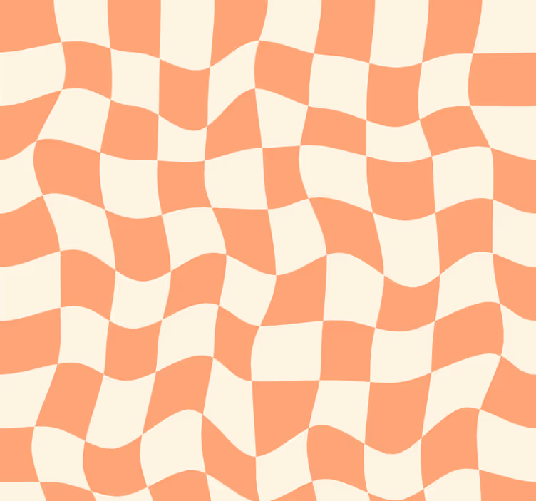 Teenage bedroom roller blind with funky checkered design - TenStickers
