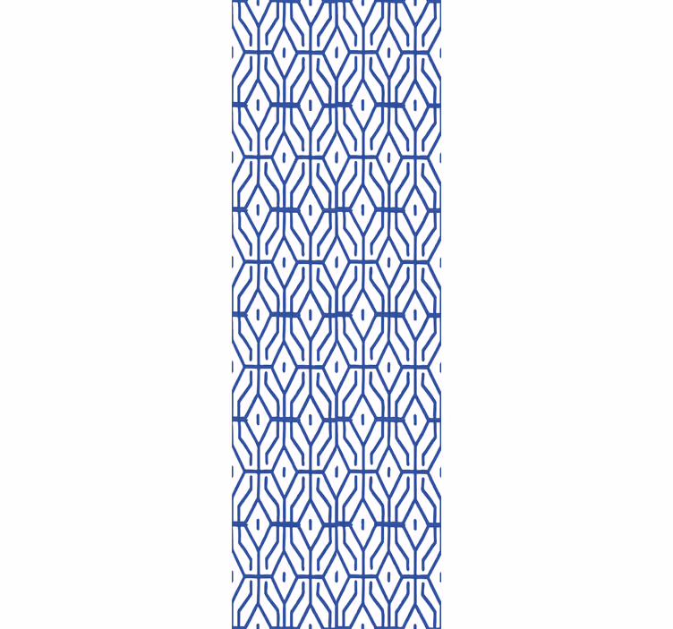 Teenage bedroom roller blind in blue lineal pattern - TenStickers