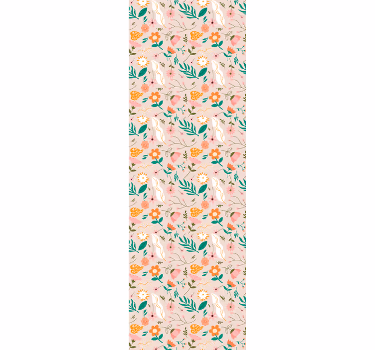 Teenage bedroom roller blind with pastel flower design - TenStickers