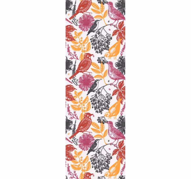 Teenage bedroom roller blind wild garden floral design - TenStickers