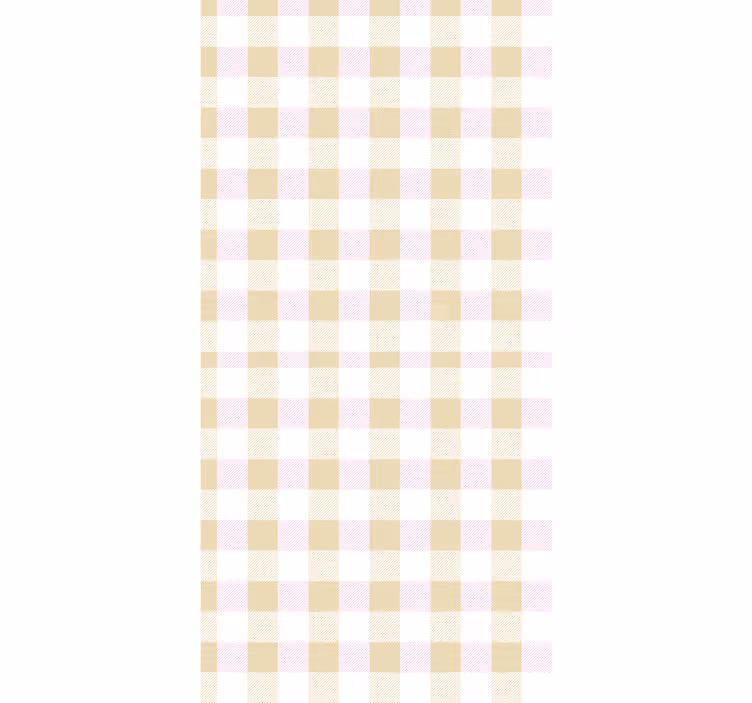 Teenage bedroom roller blind in pink and gold tartan - TenStickers