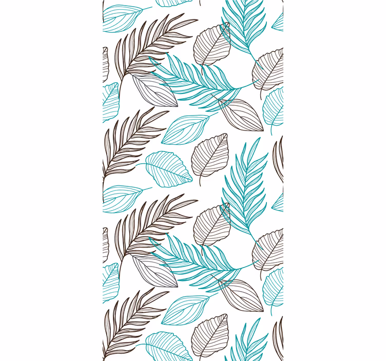 Teenage bedroom roller blind green leaves - TenStickers