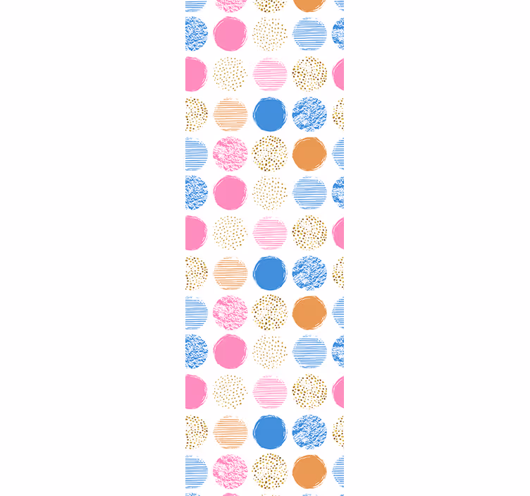 Teenage bedroom roller blind with colorful dot pattern - TenStickers